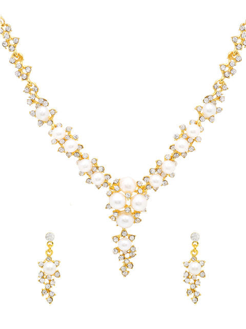 Luxury Mystic Cascade Pearl Necklace Set