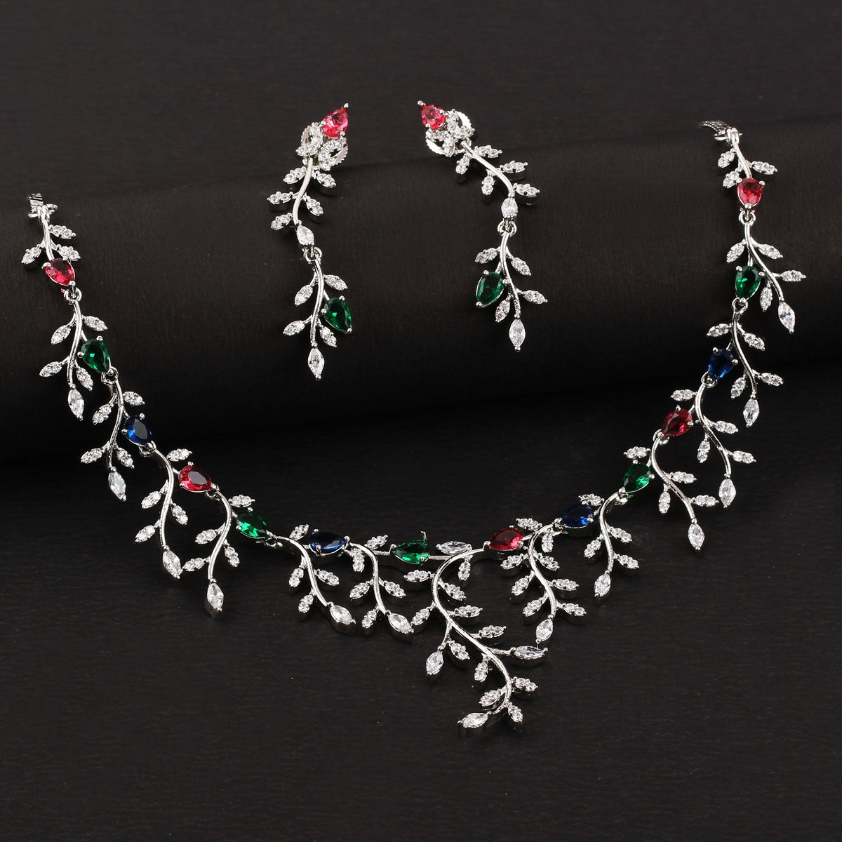 Luxury Leaf Designer Necklace Set